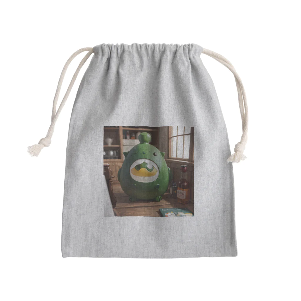 LONGSTONEのモンスターフィギュア　グリーンエッグ Mini Drawstring Bag