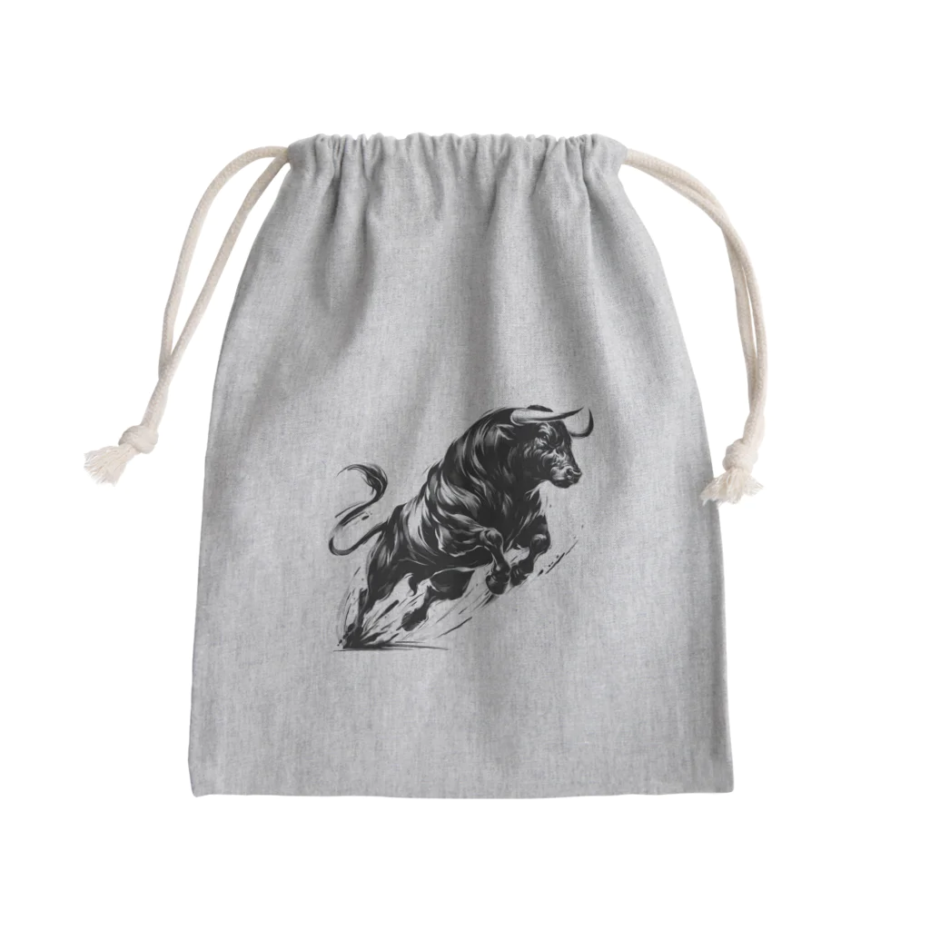 JBの水墨牛 Mini Drawstring Bag