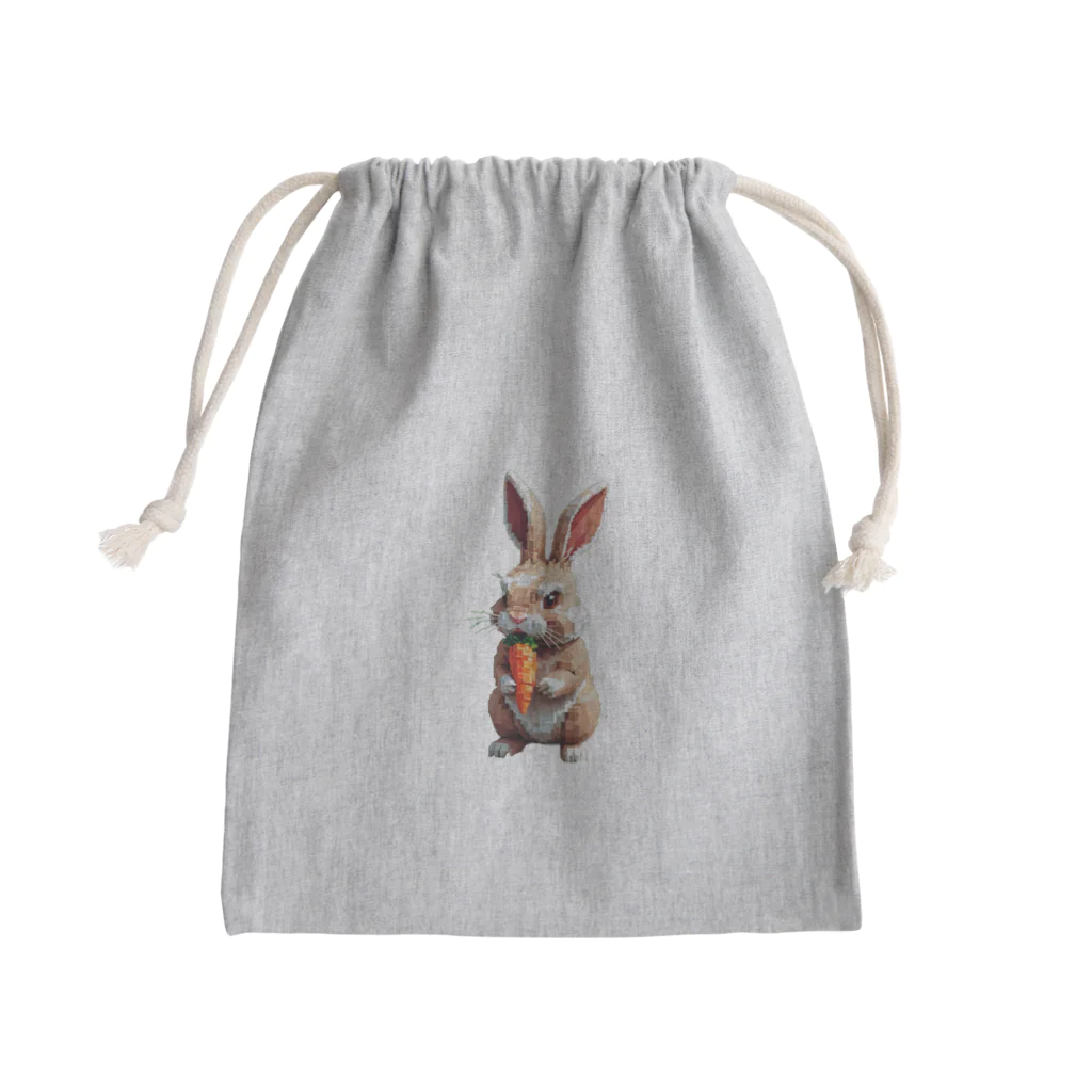 メロンパン猫の人参泥棒うさたん Mini Drawstring Bag