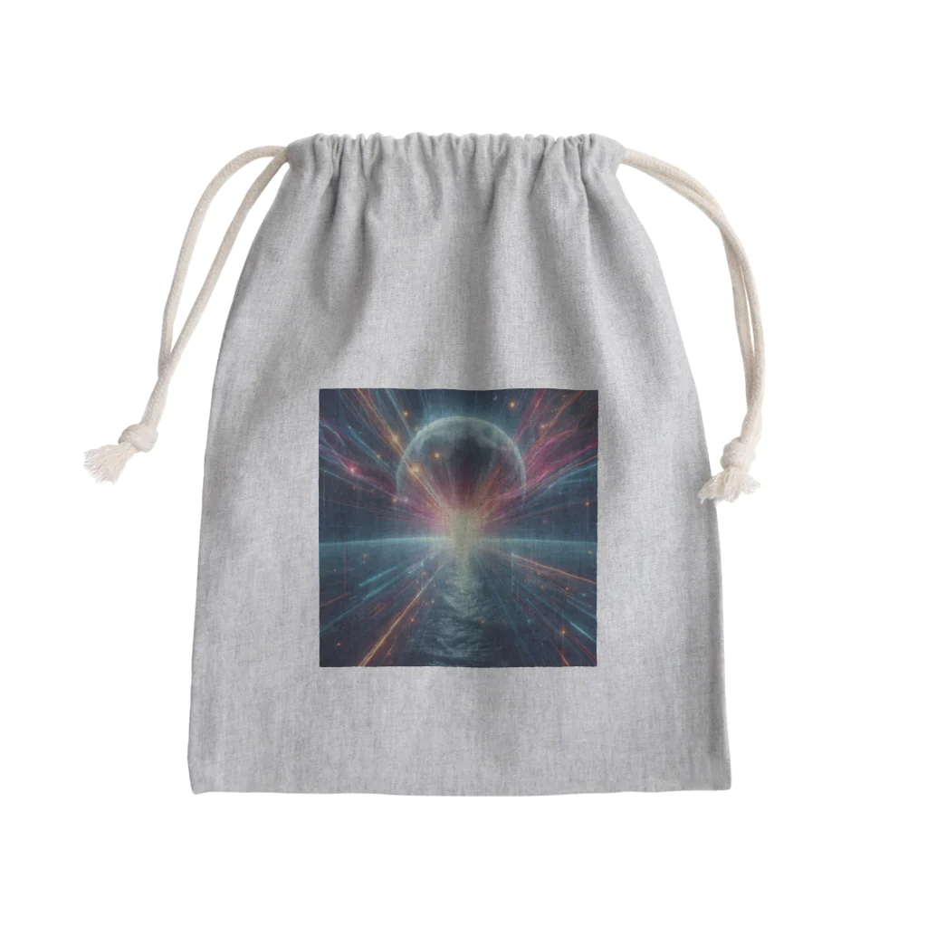 chikokuma76の宇宙の美しい未来を切り開く月の輝き✨ Mini Drawstring Bag