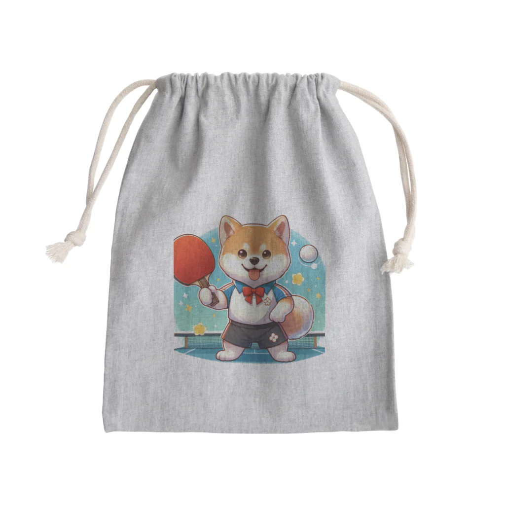 あきた犬くんのあきた犬くん（卓球） Mini Drawstring Bag