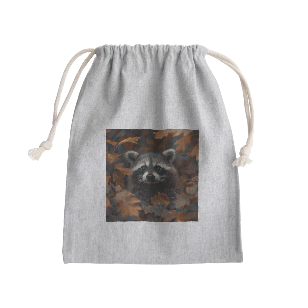 Raccoon Cool PlanetのRaccoon Cool Planet Mini Drawstring Bag