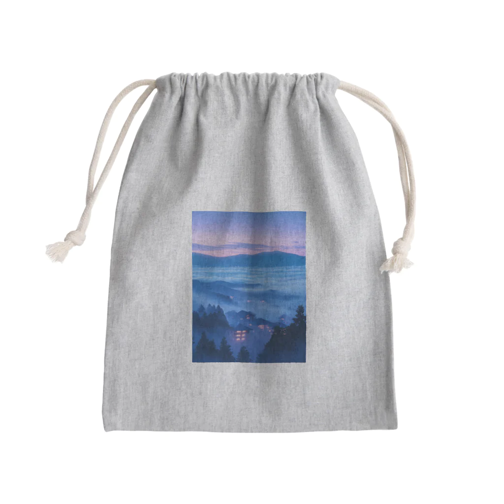 AQUAMETAVERSEの雲海とホテル街の灯　ラフルール　1859 Mini Drawstring Bag