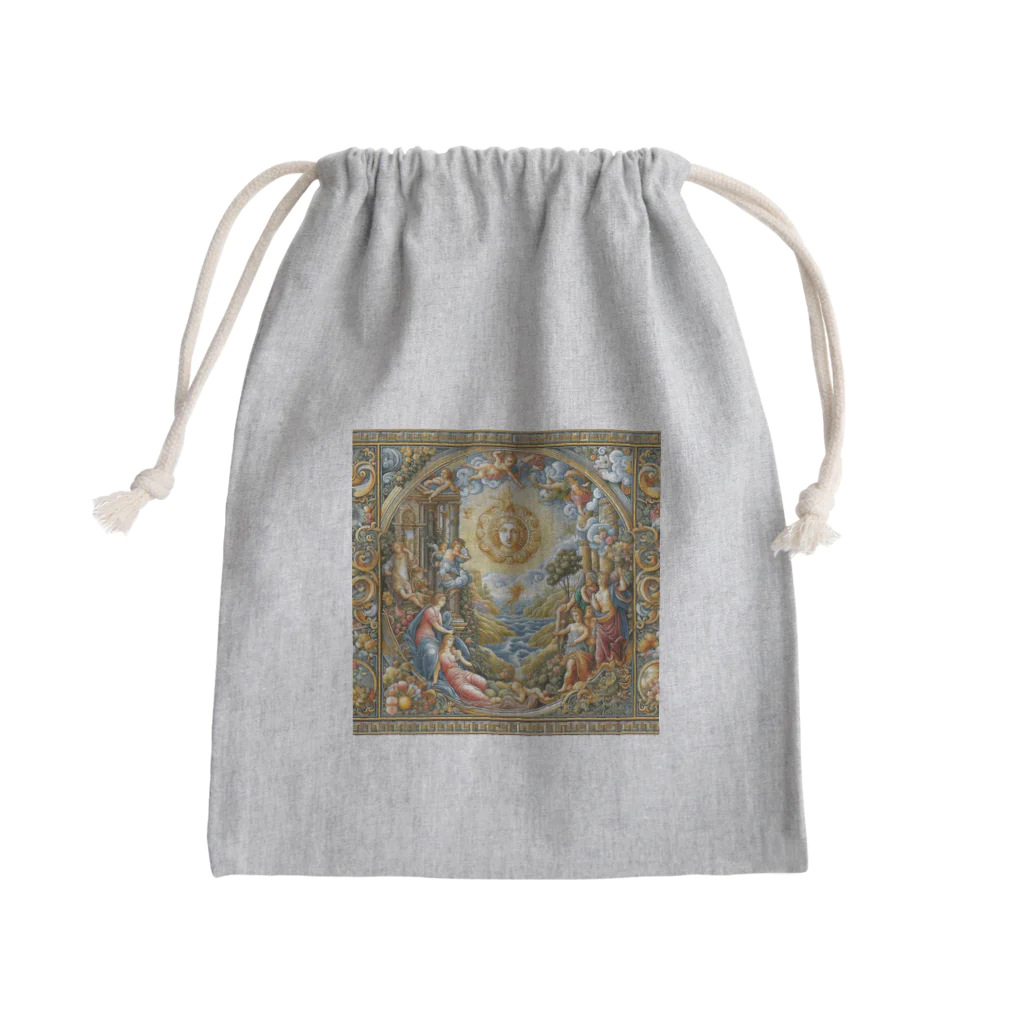 Qten369の絵画をモチーフ Mini Drawstring Bag