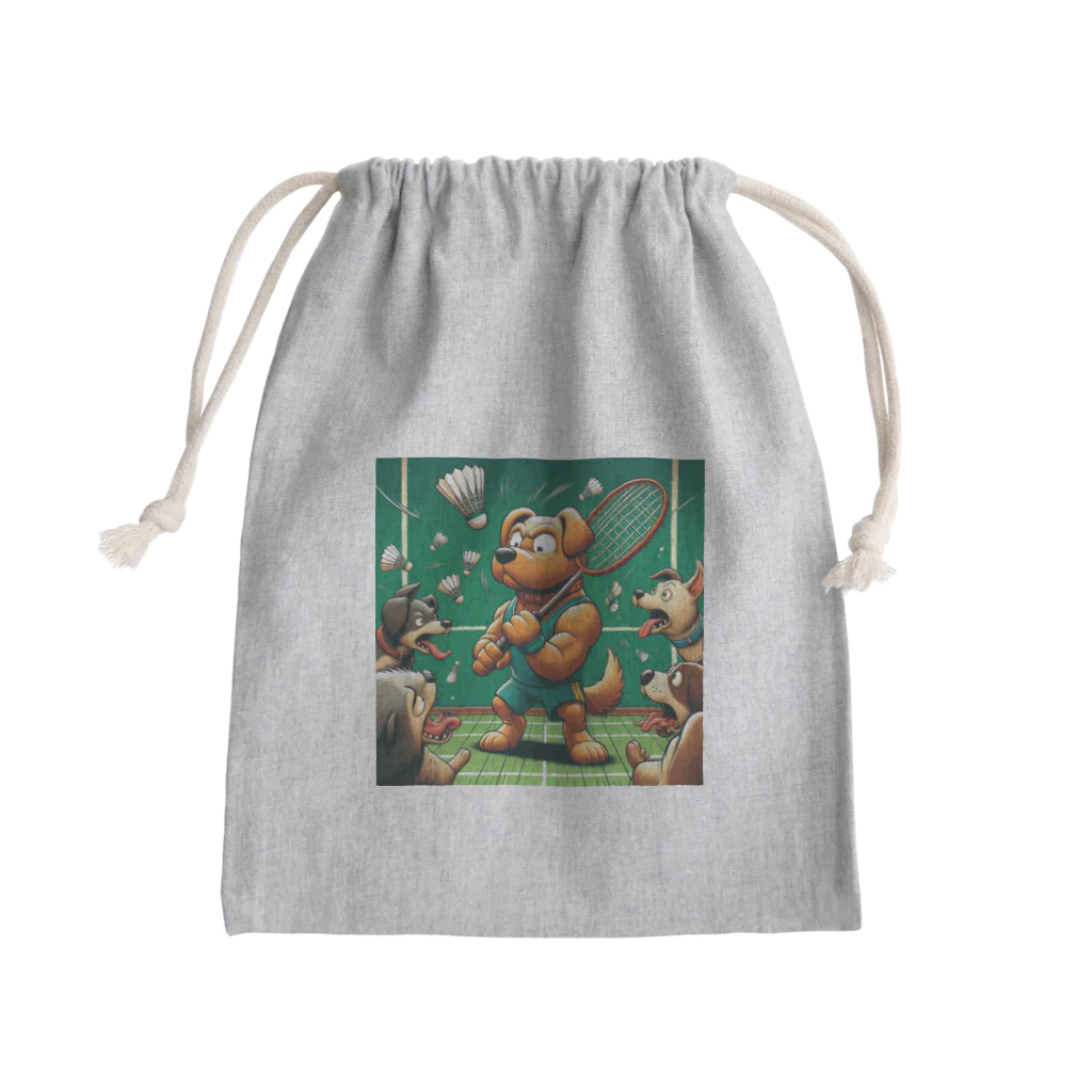 アミュペンのムキムキワンちゃん Mini Drawstring Bag