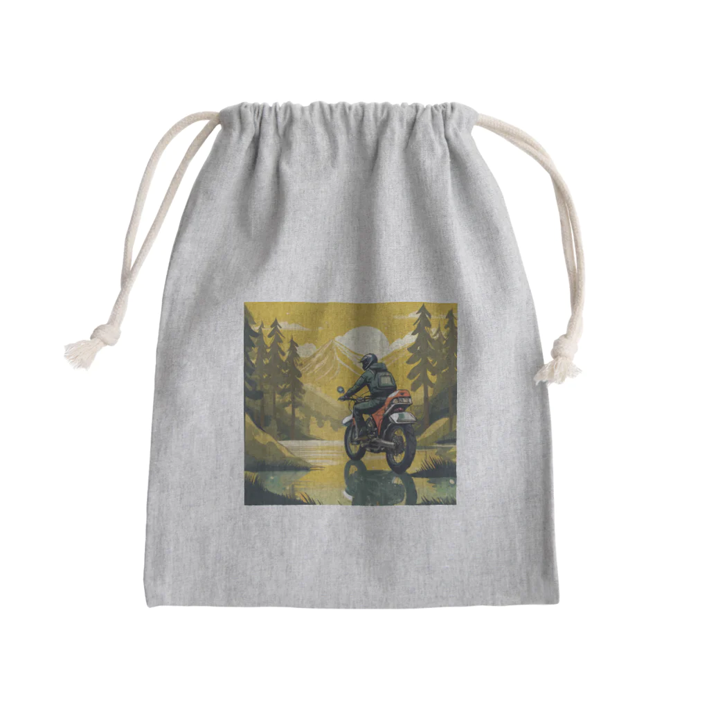 shime_savaの旅するバイカー Mini Drawstring Bag