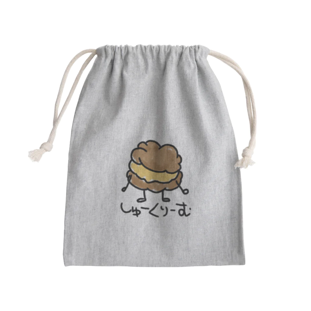 しなもるびゅっふぇのしゅーくりーむ(かすたーど) Mini Drawstring Bag