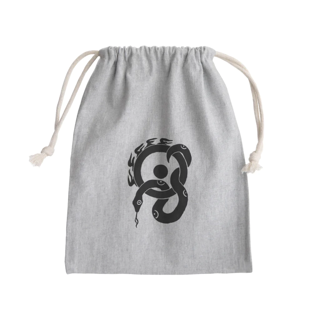 柄木つねの太陽と蛇 Mini Drawstring Bag