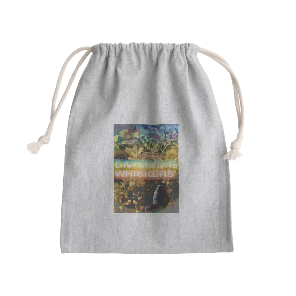 猫に恩返しのDIVINECATsWHISKERS Mini Drawstring Bag