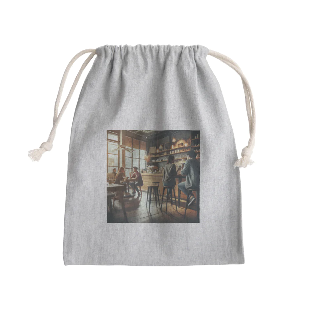 U hopeのカフェの何気ないワンショット Mini Drawstring Bag