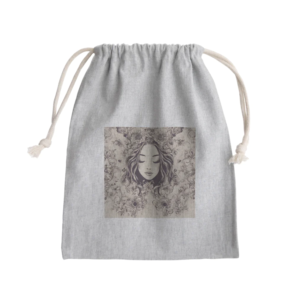 ニャン丸の女神の睡眠 Mini Drawstring Bag
