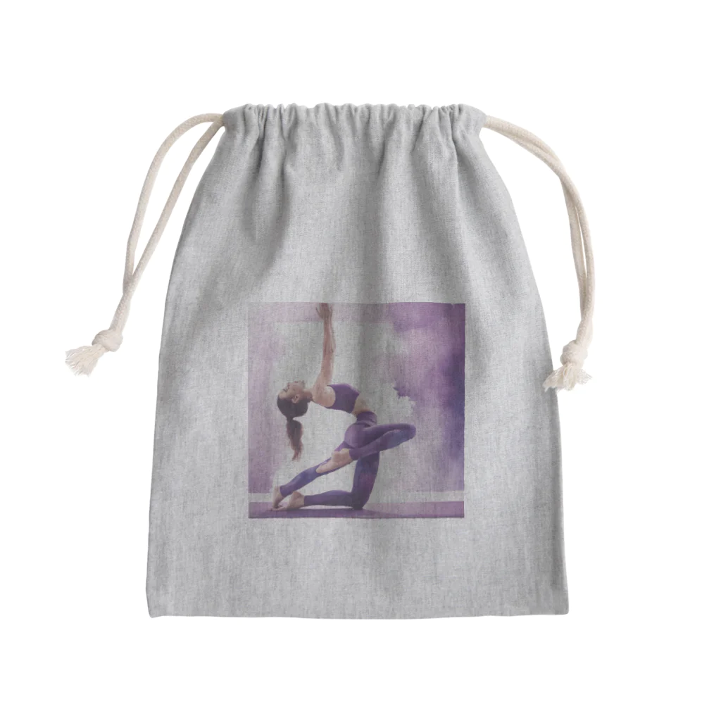 パープルルームのヨガを極める美しさ Mini Drawstring Bag