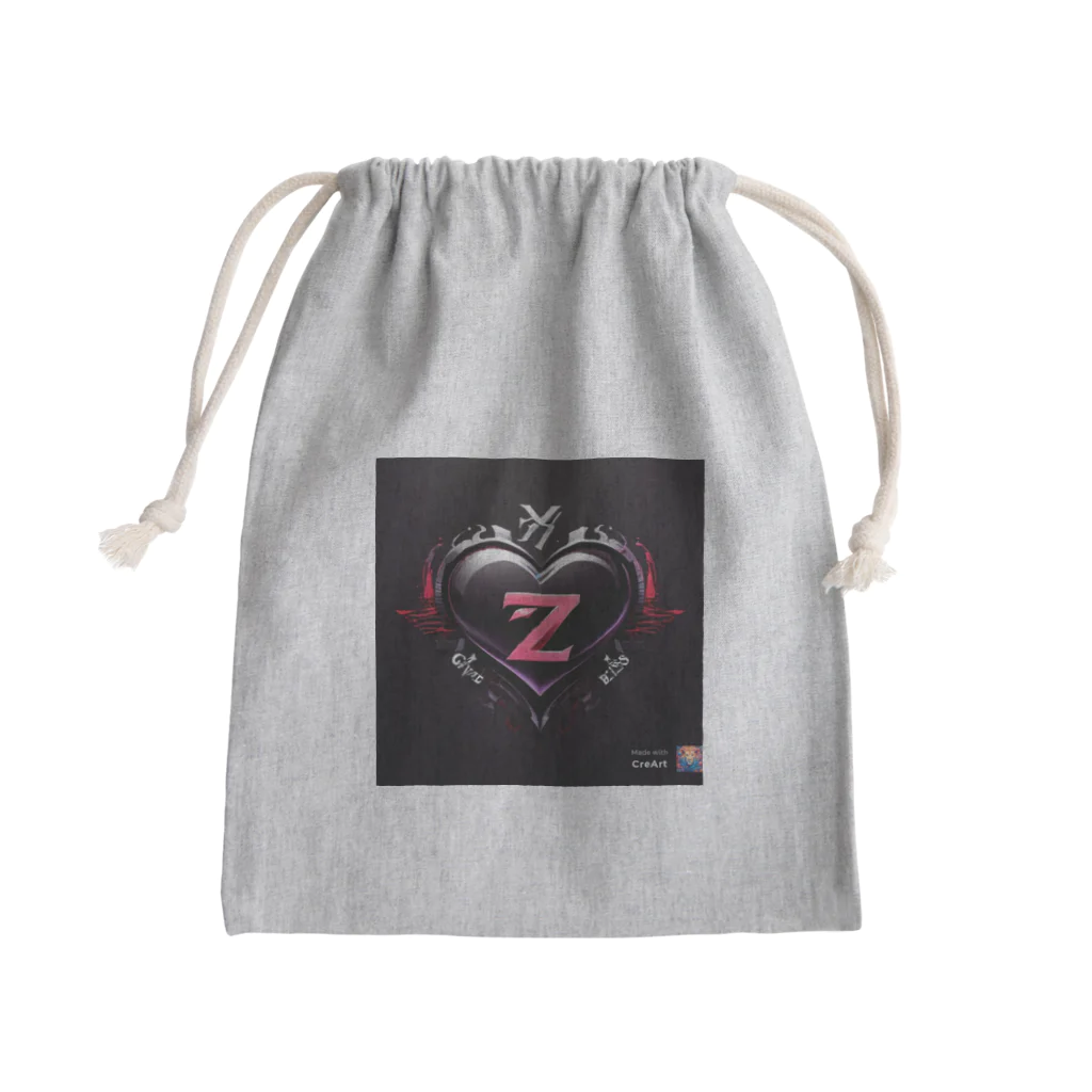 kaya-☆のBlack heart Mini Drawstring Bag