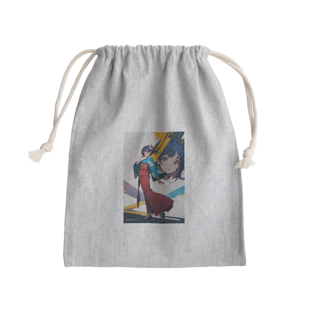 限界オタクの新境地の西条渚【和服ver】 Mini Drawstring Bag