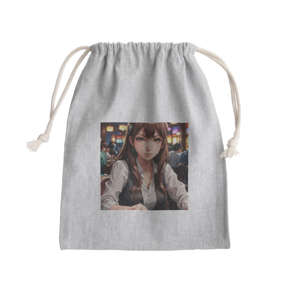 WWWmaのポーカー美少女さや Mini Drawstring Bag