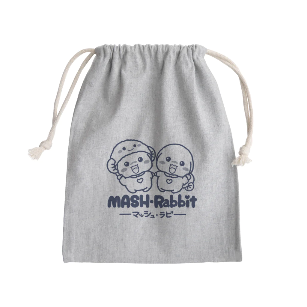 マッシュ・ラビのマッシュラビ(ひつじ・青)１ Mini Drawstring Bag