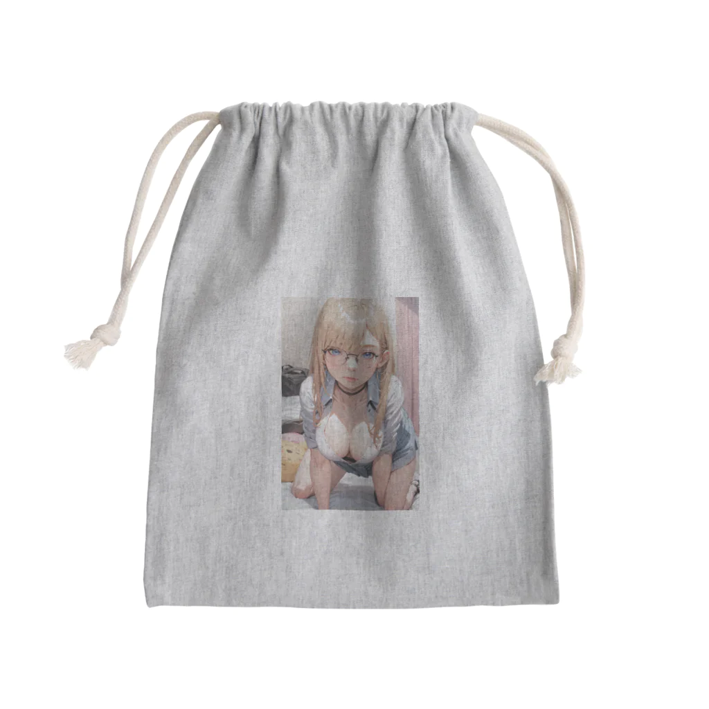 美少女学院の金髪美少女　七海ちゃん　制服 Mini Drawstring Bag