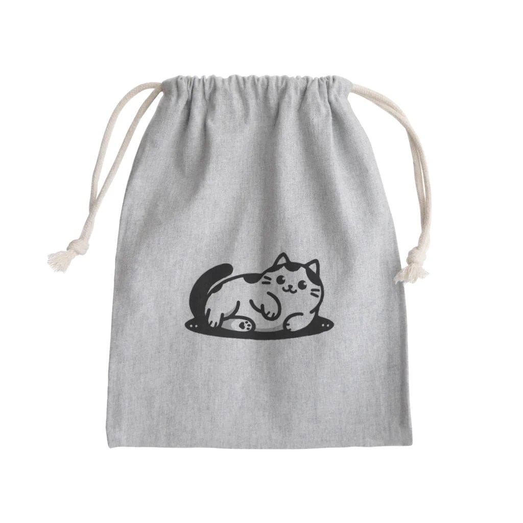 ゆるねこshopのお腹のでてる猫6 Mini Drawstring Bag