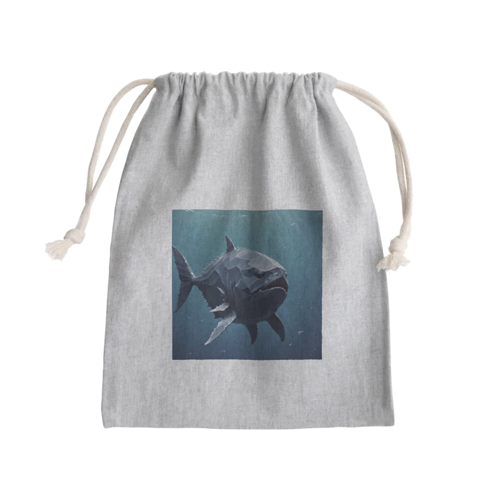 asuto_20のローポリ風マンボウ Mini Drawstring Bag