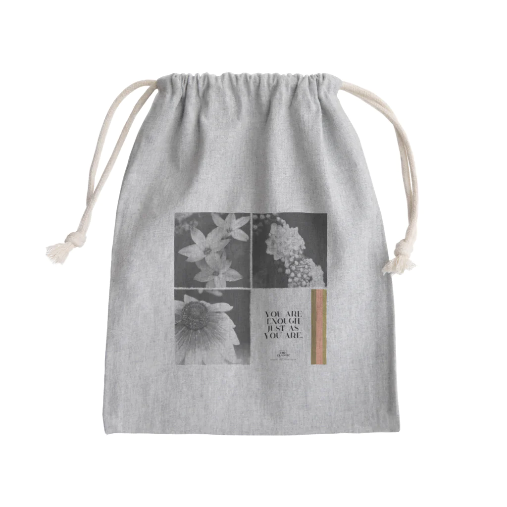 ChicClassic（しっくくらしっく）のお花・You are enough just as you are. Mini Drawstring Bag