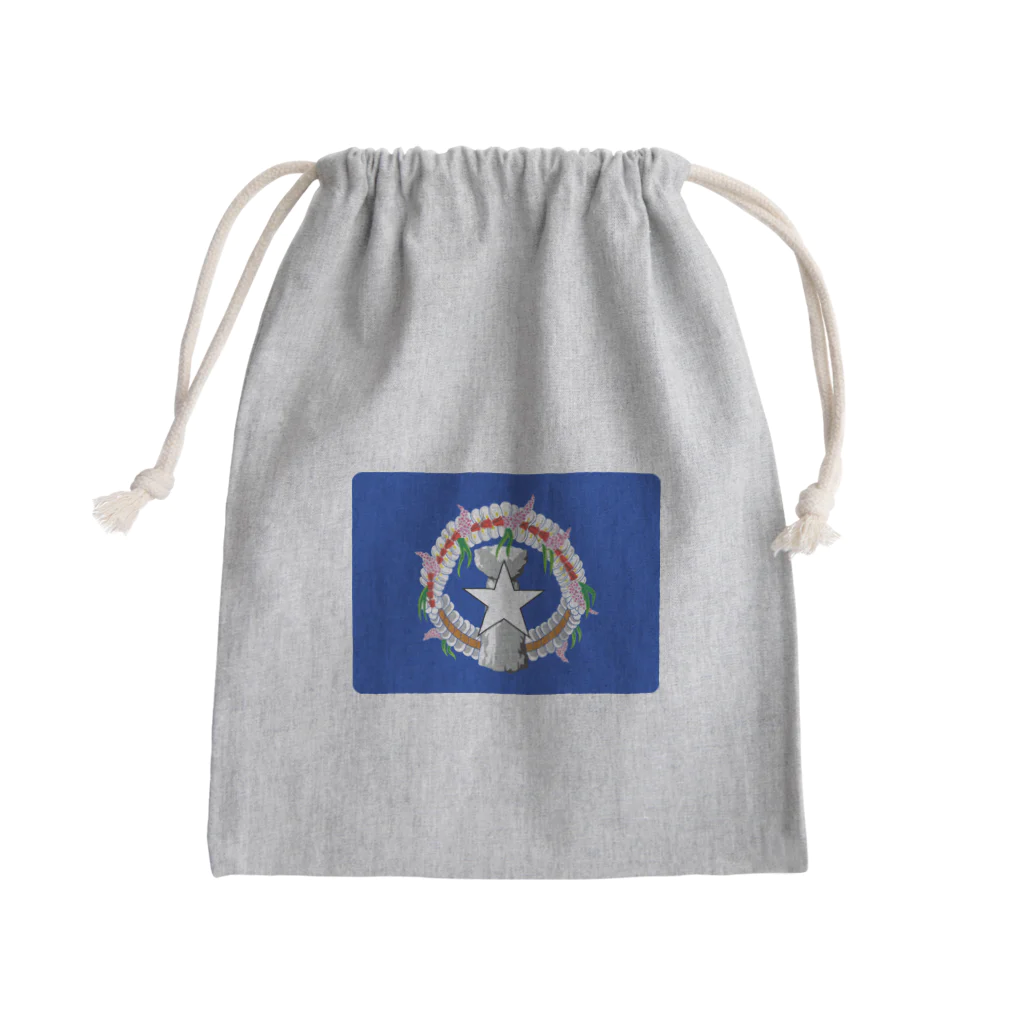 お絵かき屋さんの北マリアナ諸島の旗 Mini Drawstring Bag