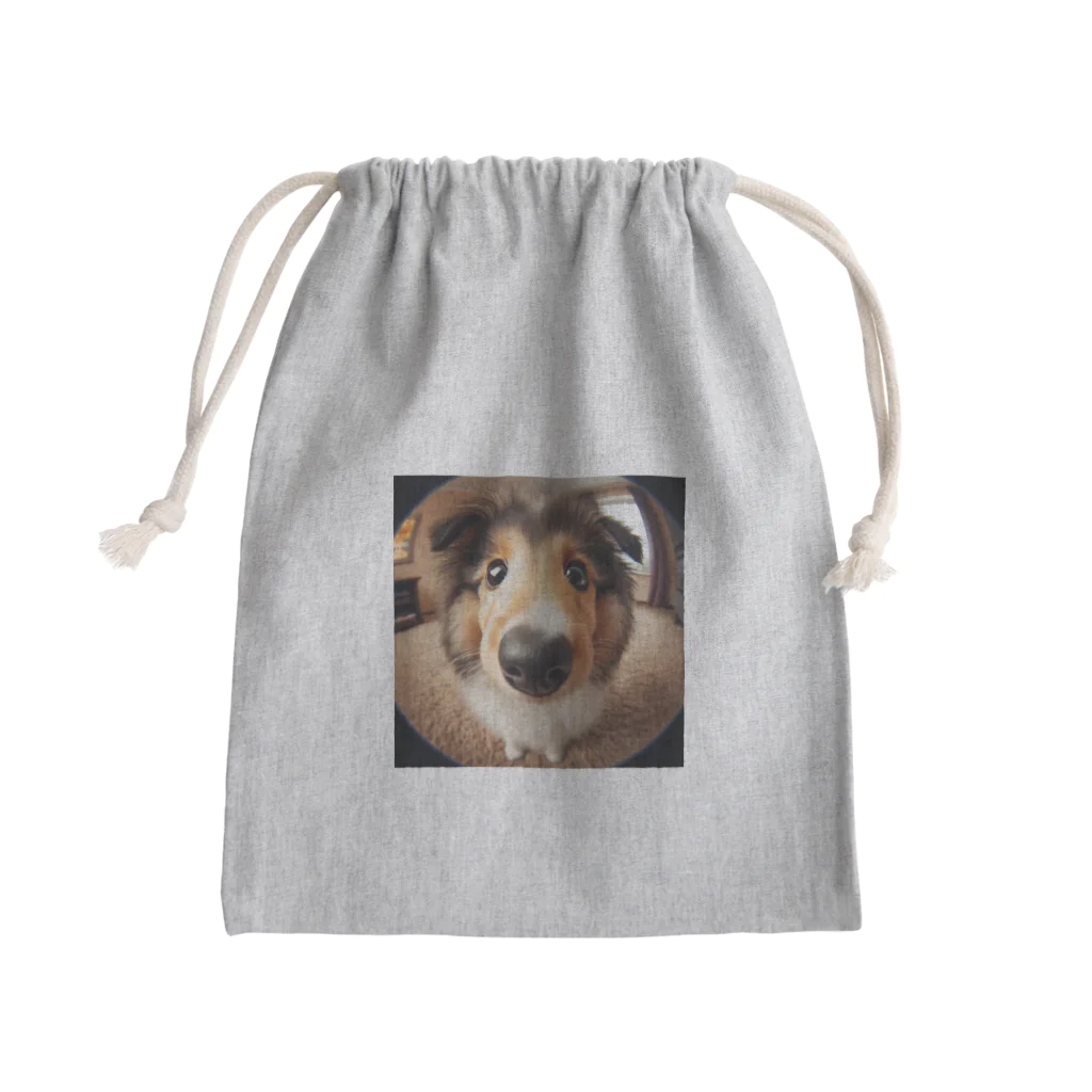 mermaidのcollie Mini Drawstring Bag