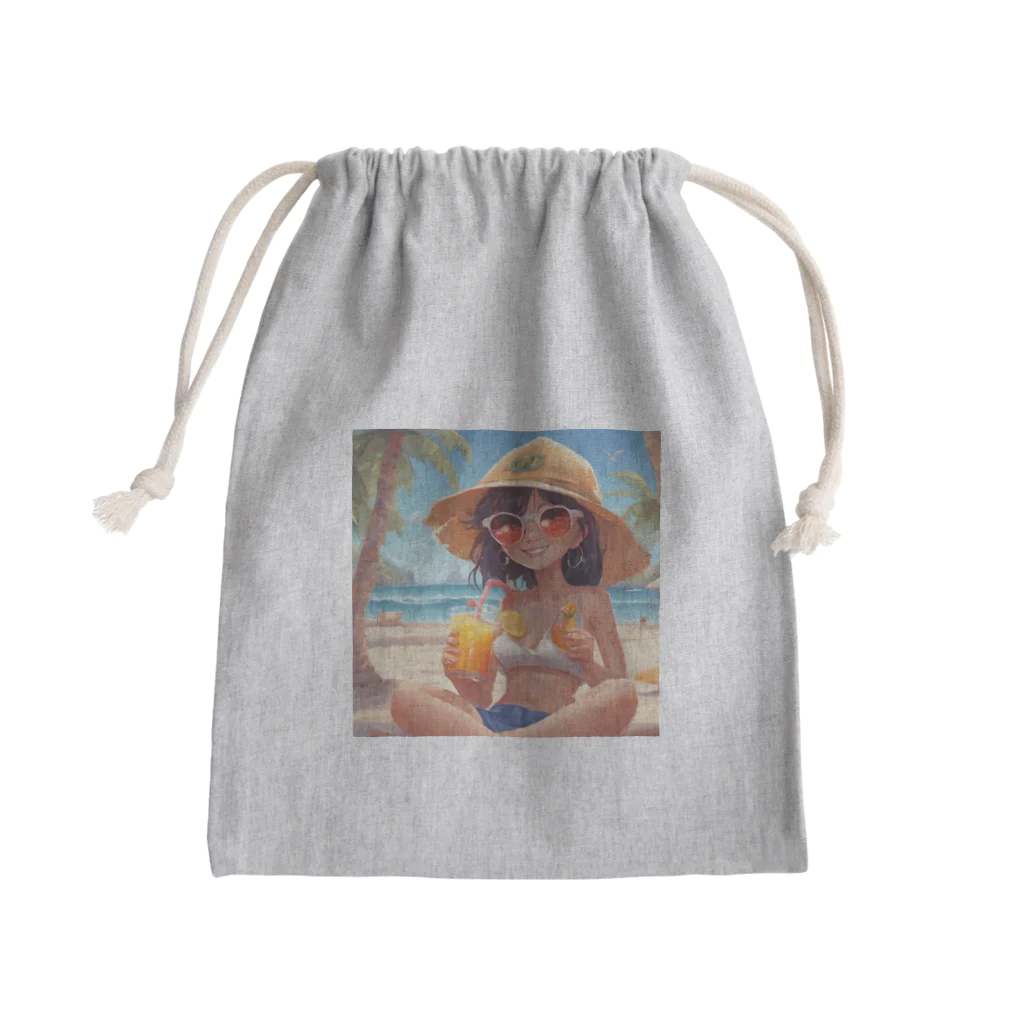 Chama's shopのビーチガール Mini Drawstring Bag