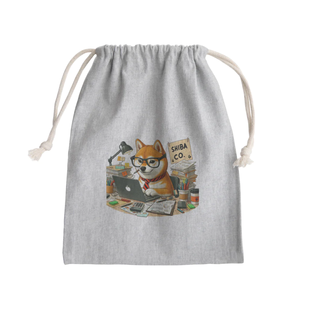 三十三犬堂のシバらくは忙しい柴犬 Mini Drawstring Bag