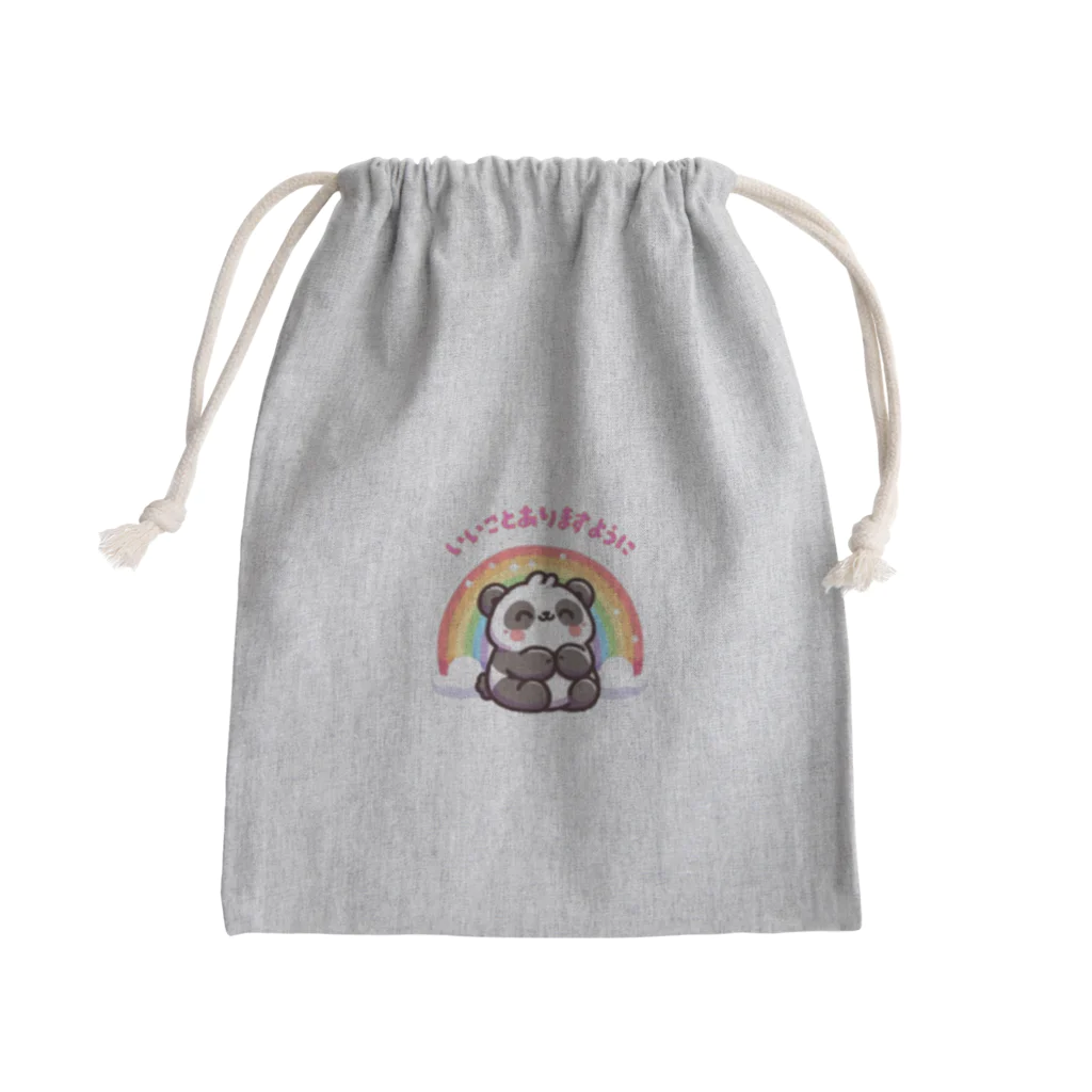 masakichi0027の虹色パンダ Mini Drawstring Bag