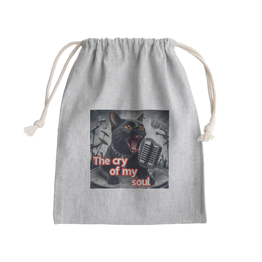 moriyama1981の歌を歌う黒猫 Mini Drawstring Bag