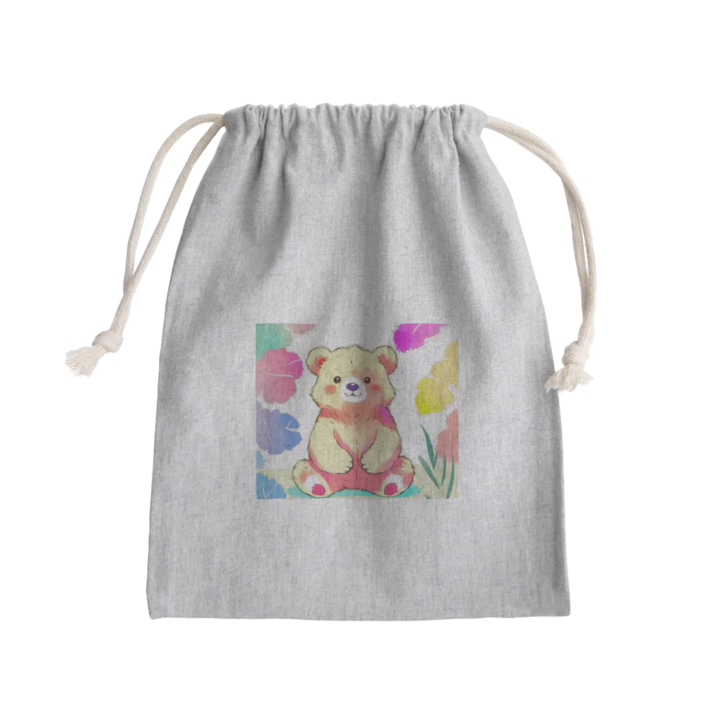 いちごソーダのくまのマフィン Mini Drawstring Bag