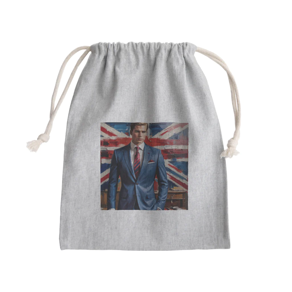 potepokeの"London's finest craftsmanship" Mini Drawstring Bag