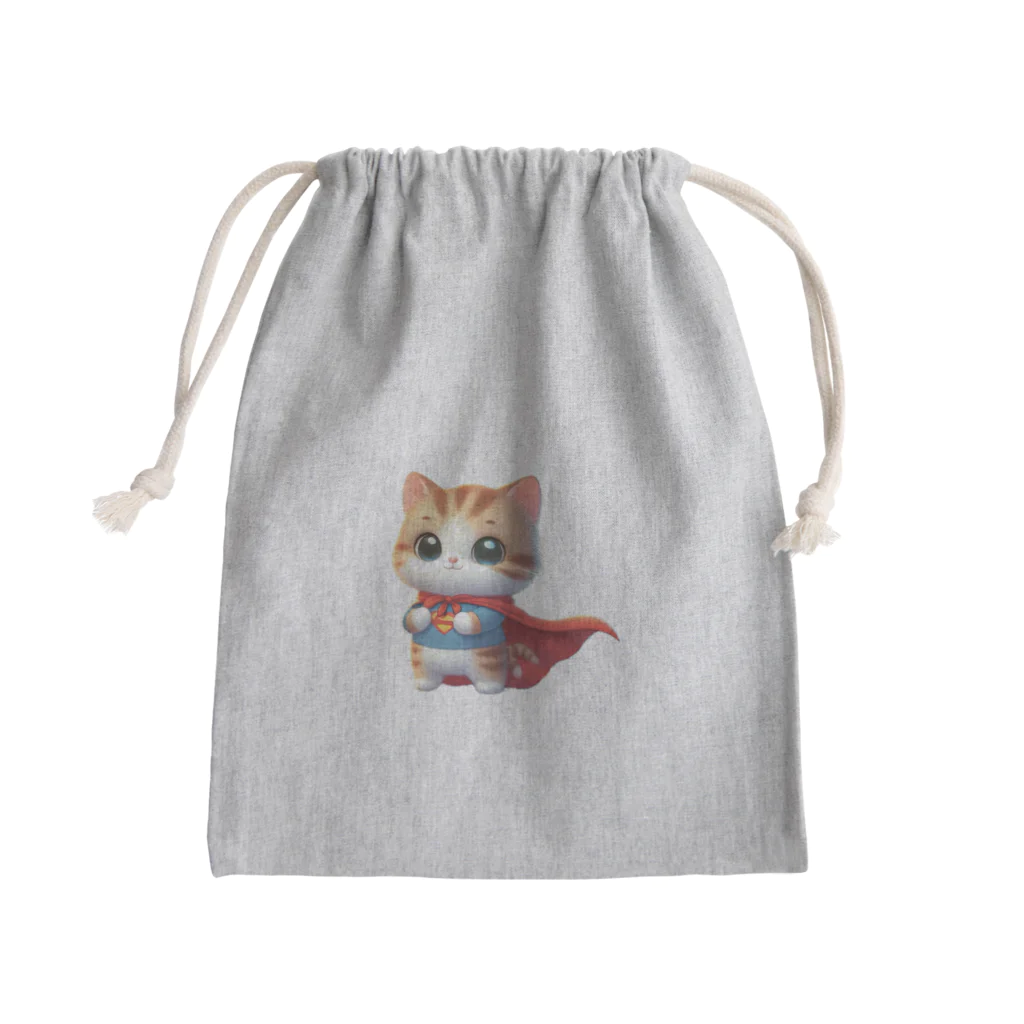 ichi_cocoのにゃんにゃんマン Mini Drawstring Bag