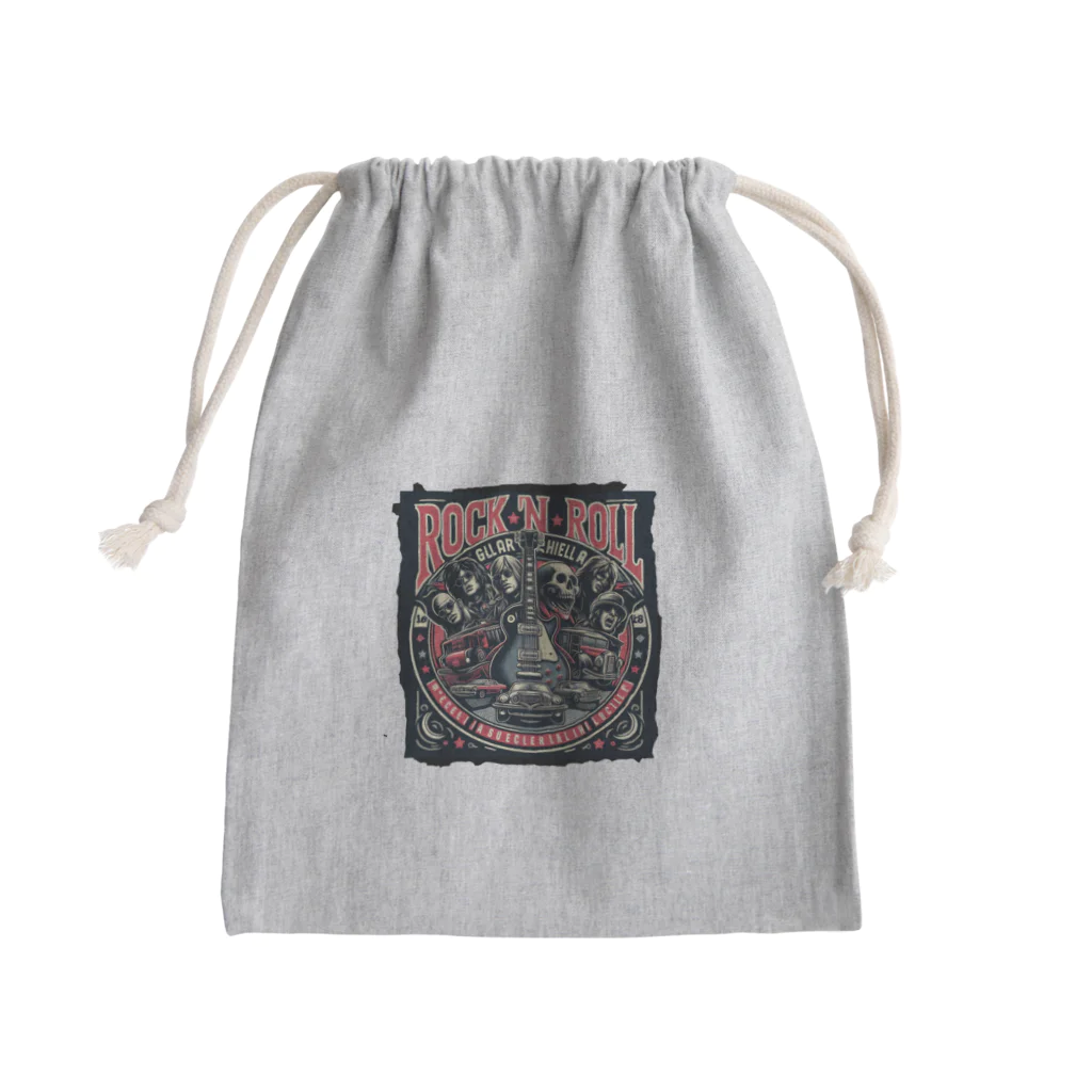 ロック堂のロックンロール Mini Drawstring Bag