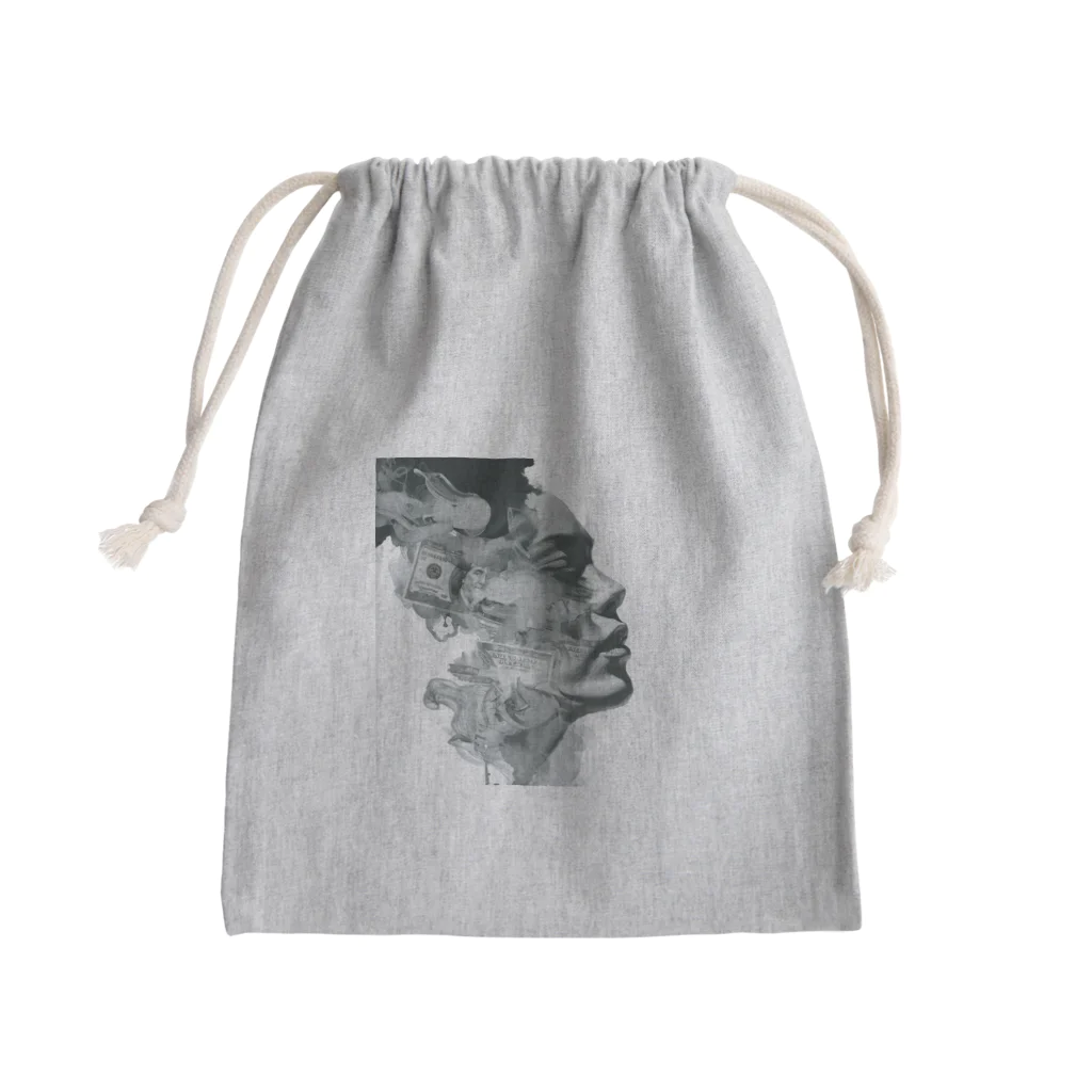 Lycoris Ant～リコリスアント～のアート「女性の横顔」 Mini Drawstring Bag