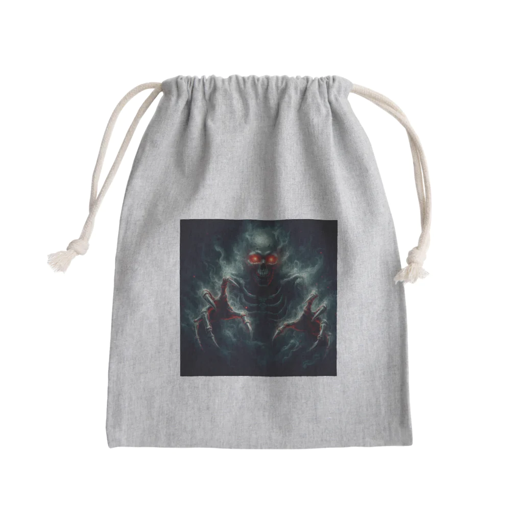 CHALLENGER.officialのちょっとイカついドクロのグッズです Mini Drawstring Bag