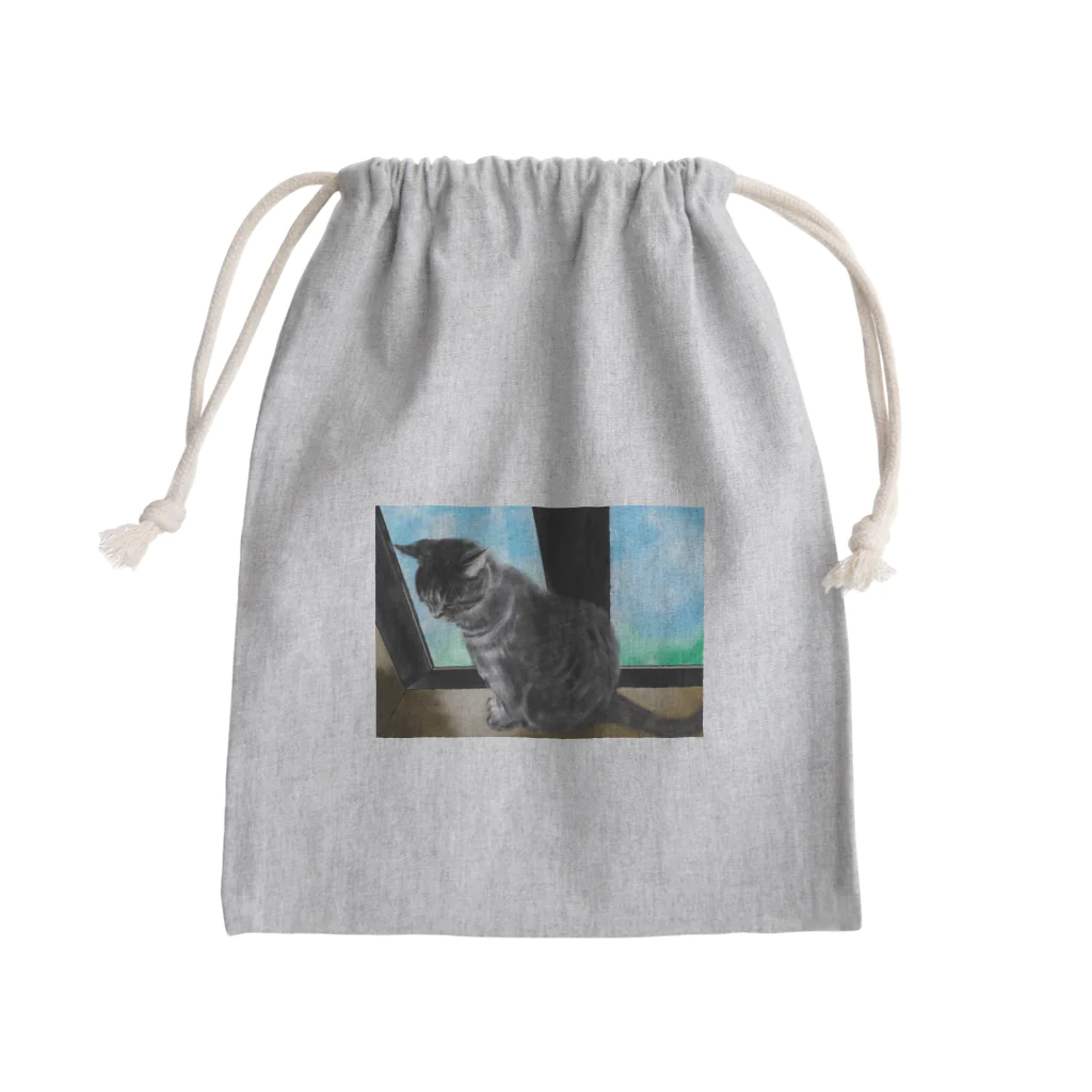 ONPu.ARTのCats ＆ Window Mini Drawstring Bag