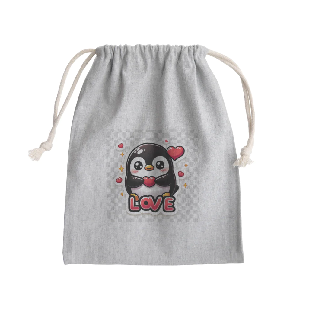 まんじゅ王国のペンギンのかわいらしさ全開！ Mini Drawstring Bag