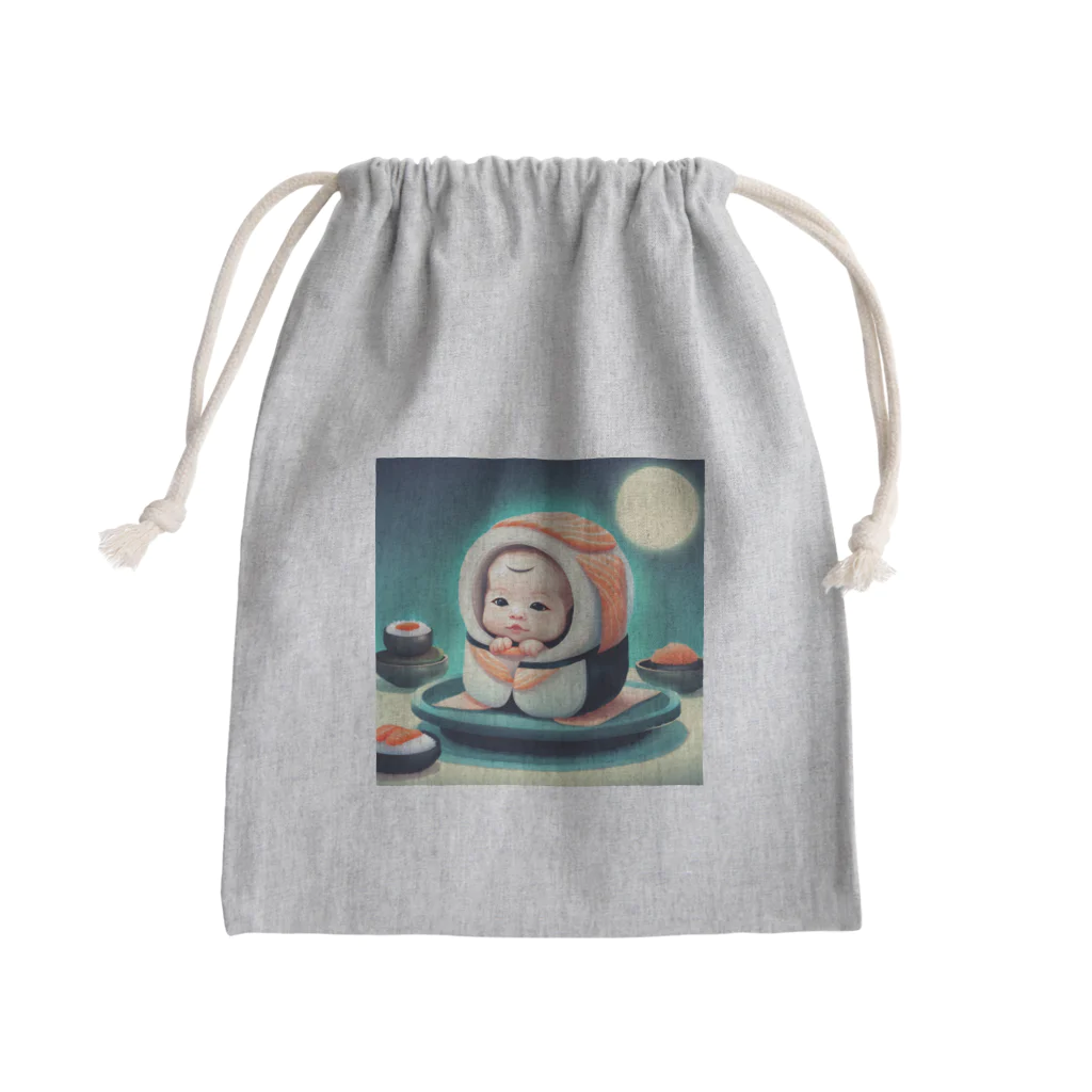 kumak0のお寿司の赤ちゃん Mini Drawstring Bag