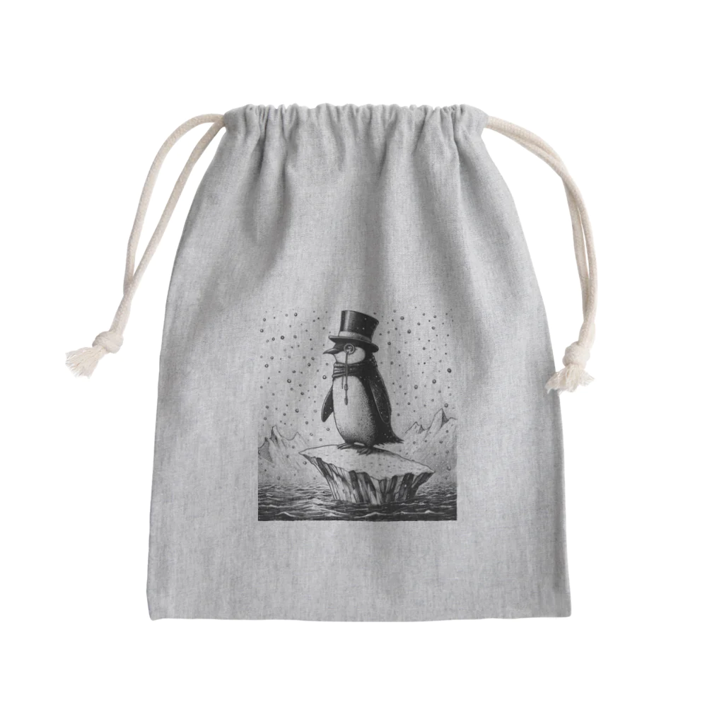 ペン太のペンギン男爵 Mini Drawstring Bag