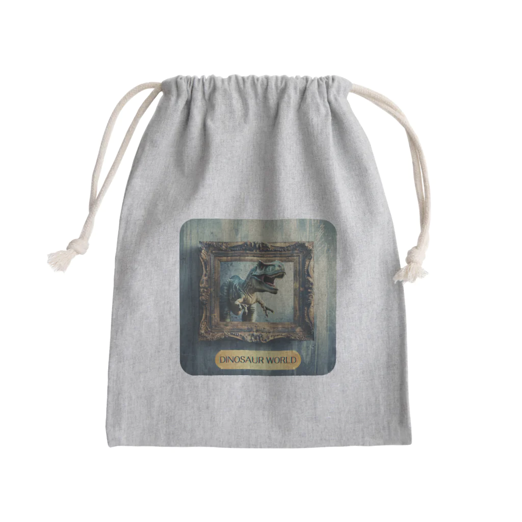 MistyStarkの飛び出す恐竜　－　dinosaur that pops out　－ Mini Drawstring Bag