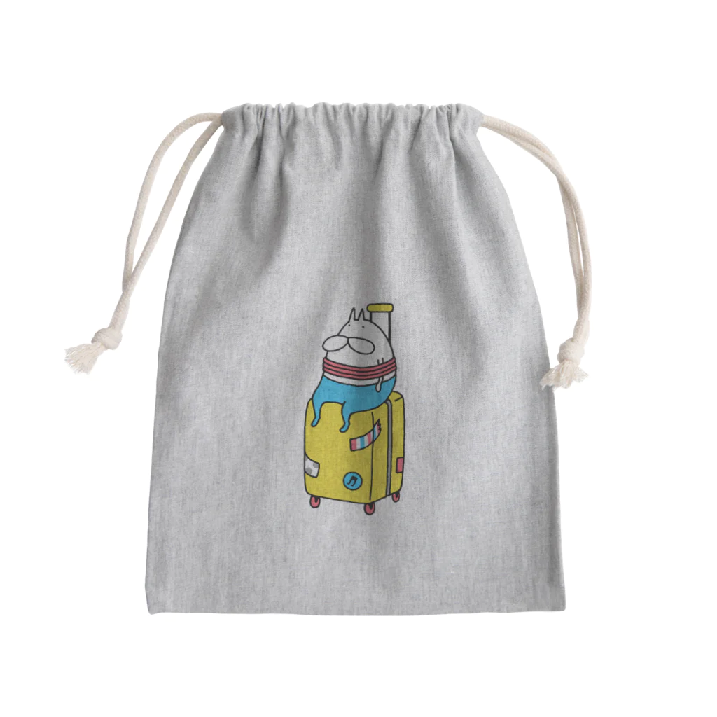 くらきち ONLINE SHOPのねこタイツと旅に出る Mini Drawstring Bag