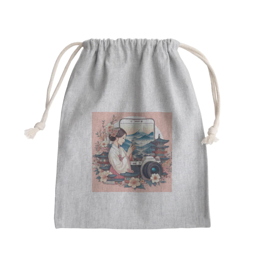 はむはむのかわいいデザイン　人気アイテム Mini Drawstring Bag