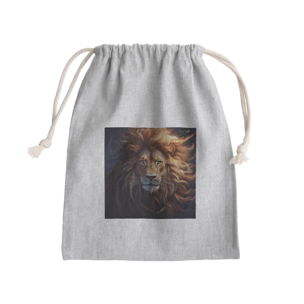 タカヤマ・サイトのライオン・凛々しい獅子 Mini Drawstring Bag