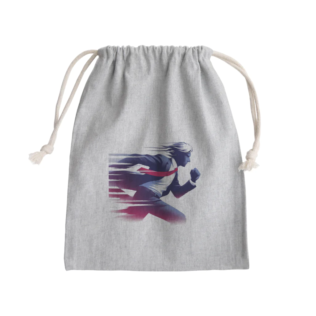 アミュペンの走る！サラリーマン！ Mini Drawstring Bag