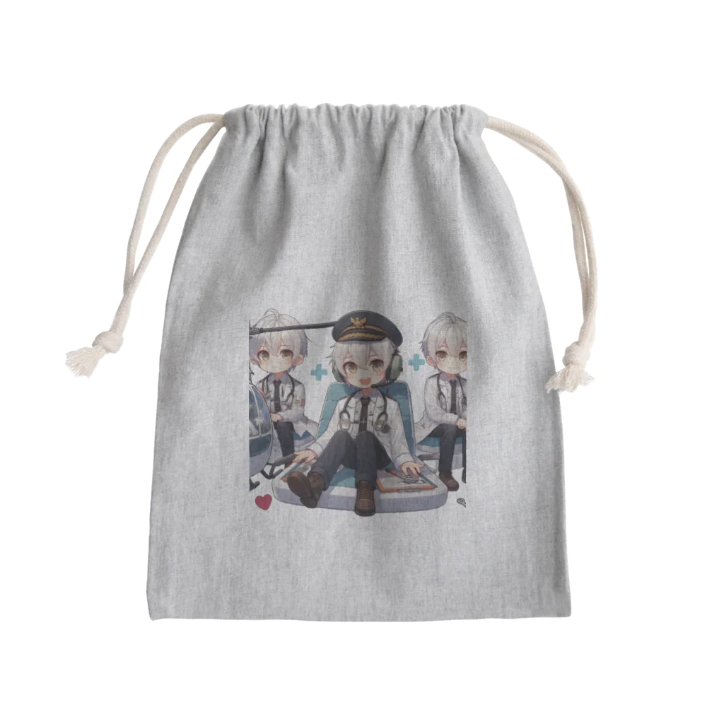 SWQAのドクターヘリ Mini Drawstring Bag