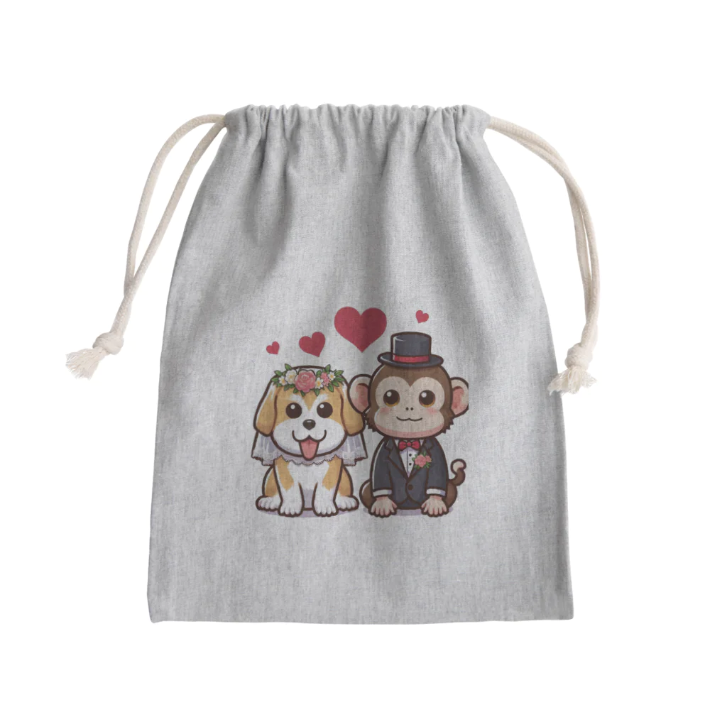 HERAX(へラックス）2号店の犬猿の仲～愛の力で仲良し～ Mini Drawstring Bag