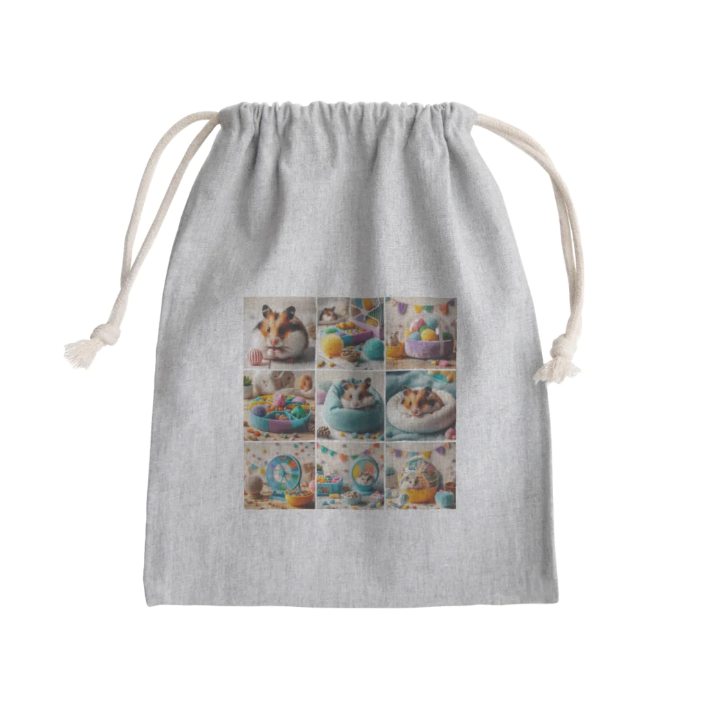 MAKOTO1109のかわいいハムスターがいっぱい！色とりどりの可愛らしい写真集です Mini Drawstring Bag