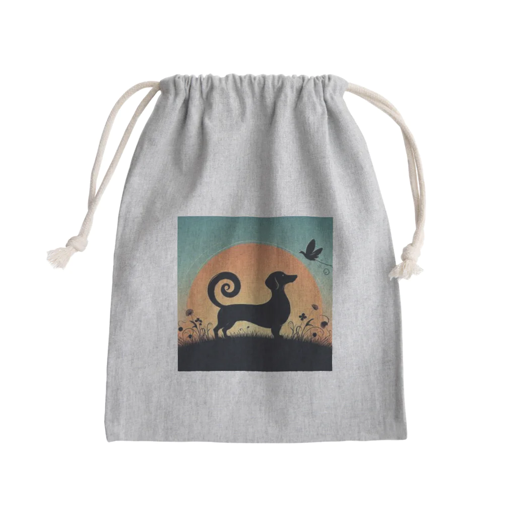 sasuke-room15のかわいいミニチュアダックスのキャラクターグッズです Mini Drawstring Bag