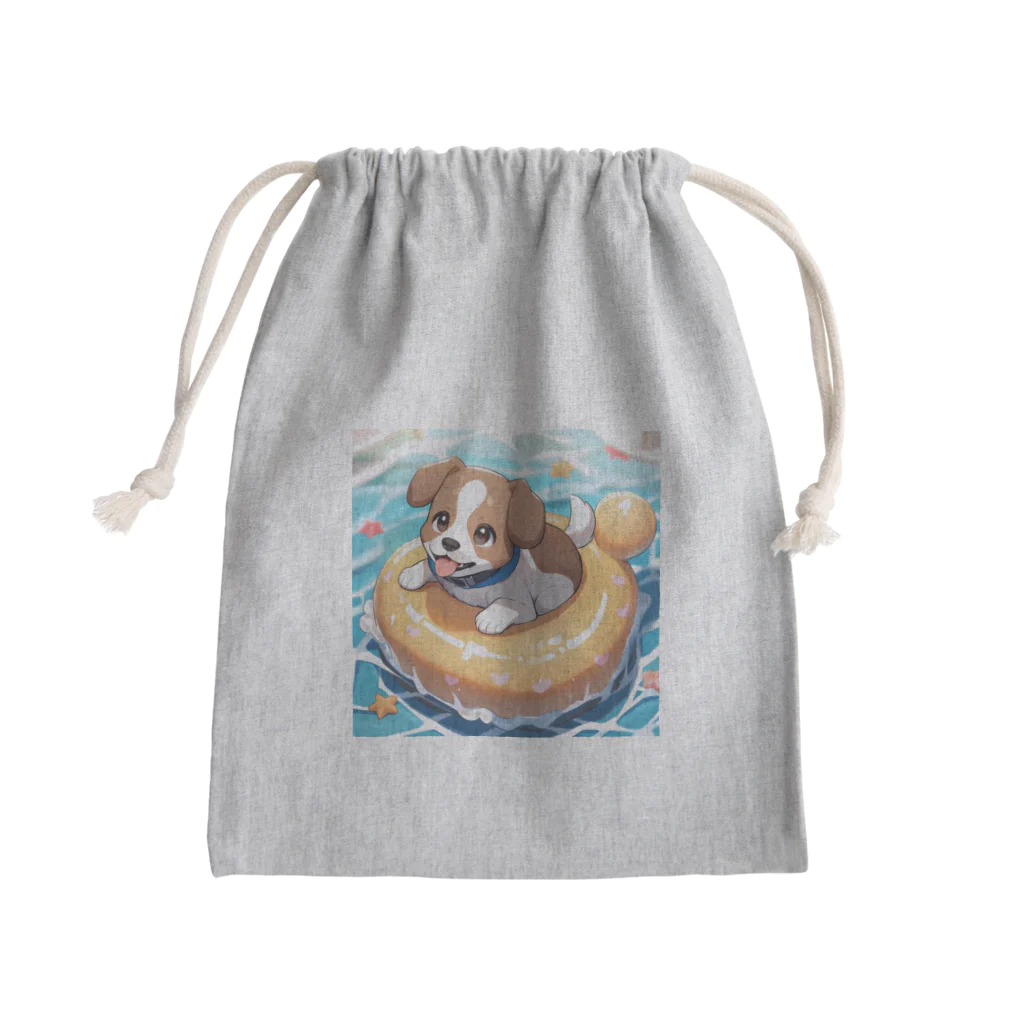 柴犬しばわんこhana873の海水浴してるワンコちゃん Mini Drawstring Bag